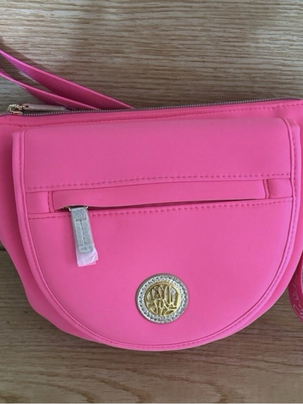 Pink Lily Pulitzer Crossbody Saddle Bag